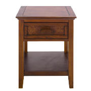 Unbranded Belize 1 drawer Side Table, dark finish