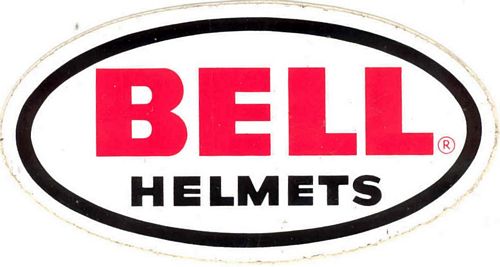 A sticker of the Bell Helmets Logo