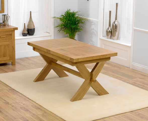 Unbranded Bellano Solid Oak Extending Dining Table -