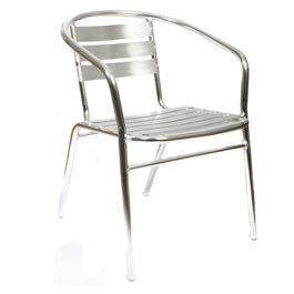 This bistro chair or aluminium cafe chair has become increasingly popular with cafe`s 