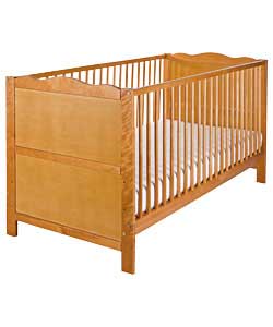 Cot bed:The Caitlin Cot Bed has simple styling with tongue and groove effect panels. It is a