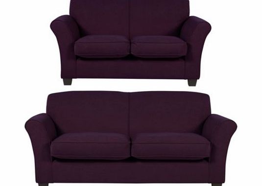 Unbranded Caitlin Large and Regular Sofa - Plum