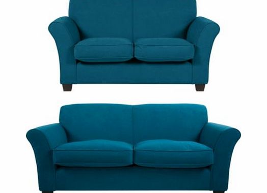 Unbranded Caitlin Large and Regular Sofa - Teal