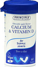 Calcium and Vitamin D Apple Chewable (60s) by Principle Healthcare