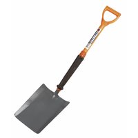 Solid-forged carbon steel taper mouth shovel with polyfibre shaft and insulation to 10,000 volts