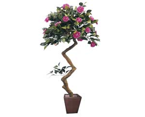 Help bring nature indoors with this lifelike replication of the camellia with cerise flowers. Natura
