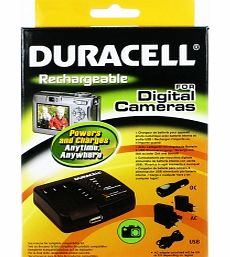 This Duracell camera battery charger with added USB socket (for iPhone iPod Blackberry etc) contains an internal rechargeable battery that allows you to charge devices without the need for a mains socket Can be recharged with supplied AC adapter car 