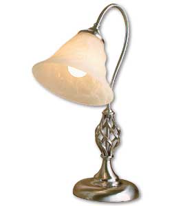 Cameroon Table Lamp - Satin Silver Effect