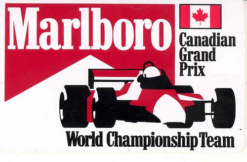 Canadian Grand Prix Marlboro Event Sticker (13cm x 8cm)