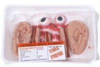 This pack of cannibal delicacies makes a great prop for your Halloween kitchen work top or in the fr