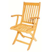 Canterbury Folding Dining Chair with Arms Roble Wood