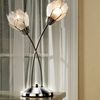 Chrome finish range with beautiful capiz shell flower shades. 2 x max 40W SES golfball bulbs require