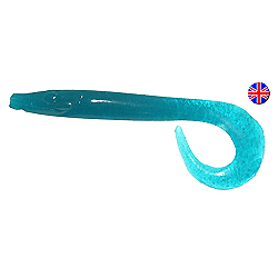 Unbranded Capti Curl Tail Eel Bait - Blue - (Pack of 25