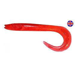 Unbranded Capti Curl Tail Eel Bait - Red - (Pack of 25
