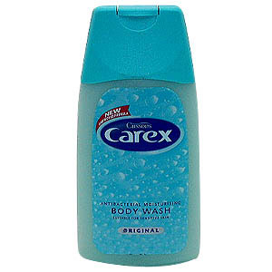 Antibacterial body wash for use in shower and bath. Carex bath and shower preparations contain added