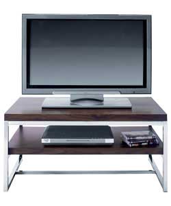 Carnaby Chrome and Walnut Effect TV Unit