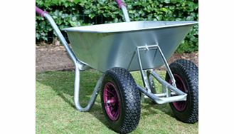 Unbranded Carrier All Steel Duo Wheel Wheelbarrow