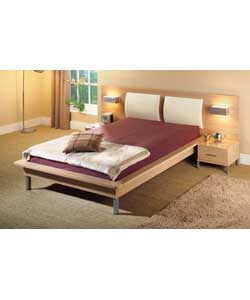 Cascada Oak Effect Double/2 Bedside Cabinets/Lux Ortho Matt
