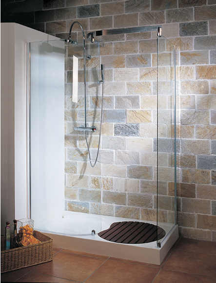 Beautiful minimalist Walk-in shower enclosure with