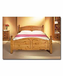 Caversham Solid Pine Kingsize Bed/Low Foot End/Lux Orth Mat