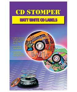Unbranded CD Stomper Matt Labels - Pack of 50