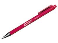 Unbranded CE red retractable easigrip ballpoint pen with