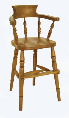 BEECH CHILDS HIGH CAPTAINS CHAIR WITH A SEAT WIDTH OF 1230.5cm