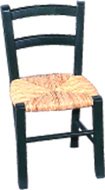 CHAIR CHILDS RUSH SEATED GREEN