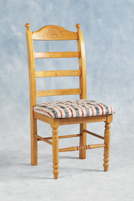 Buckingham upholstered dining chair in medium oak