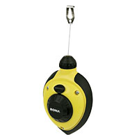 30m. Chalk line reel with non-slip rubber grip and water-resistant casing. Winds up 3 times faster