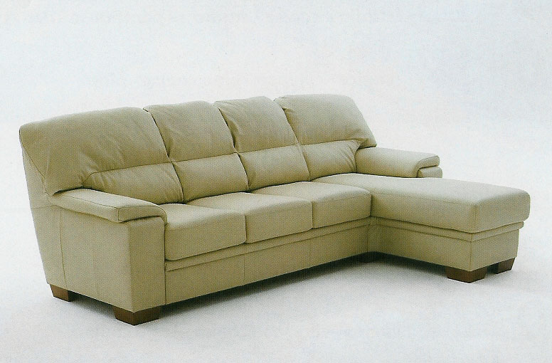 Charbon Leather Chaise