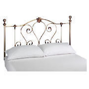Unbranded Charlevile Metal Double Headboard, Antique Brass
