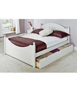 Chateau 2 Drawer Double Bed with Sprung Mattress - White