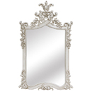 Chateau white painted carved acorn mirror