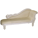 Chateau white painted carved chaise longue