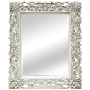 Chateau white painted carved French mirror