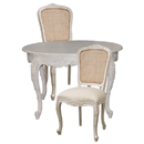 Chateau white painted circular dining set