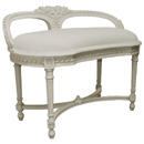 Chateau white painted double dressing stool