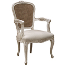 Chateau white painted lily chair with rattan