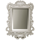 Chateau white painted small French mirror