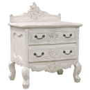 Chateau white painted splashback bedside furniture