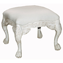 Chateau white painted upholstered stool furniture