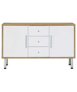 Chess Oak/White Sideboard