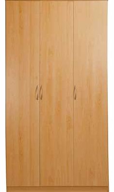 Part of the Cheval collection. this three door wardrobe is finished in a classic beech effect. Inside there is a fixed shelf above the hanging rail. giving you extra storage space for a clutter free bedroom. Part of the Cheval collection Size H200. W