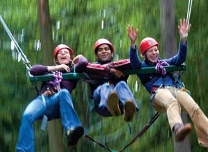 Unbranded Child high ropes adventure course