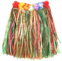 Unbranded Childs Flowered Hula Skirt (Multi-Colour)
