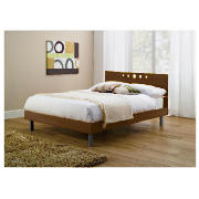 Unbranded Chino Double Bed Frame, Walnut Effect Finish