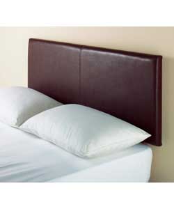 Chocolate Faux Leather Double Headboard