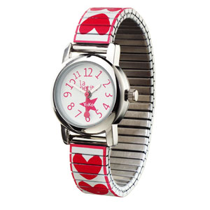 Choufleur Childrens Watch with Red Hearts