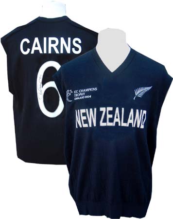 Unbranded Chris Cairns signed ICC Match Worn New Zealand shirt